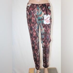 HOT KISS Junior Women's Skinny Lily Multi-Color Stretch Jeans